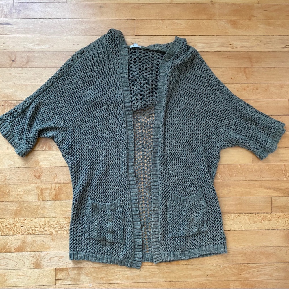PacSun Green Knit Cardigan